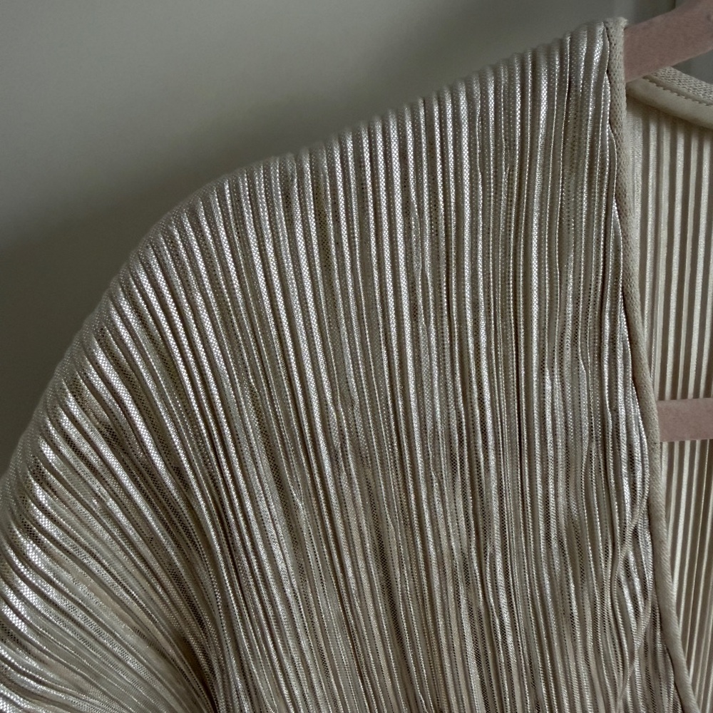 Zara Silver Pleated Top - Picture 3 of 6